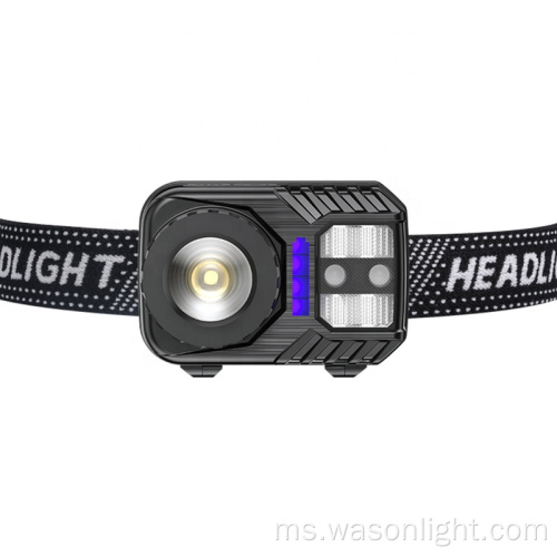 2023 Ketibaan Baru Tangan Cemerlang Tangan Percuma Percuma LED Headlamp Wide Beam Zoomable Ultra Bright Head Obor Lampu suluh untuk Berkhemah
